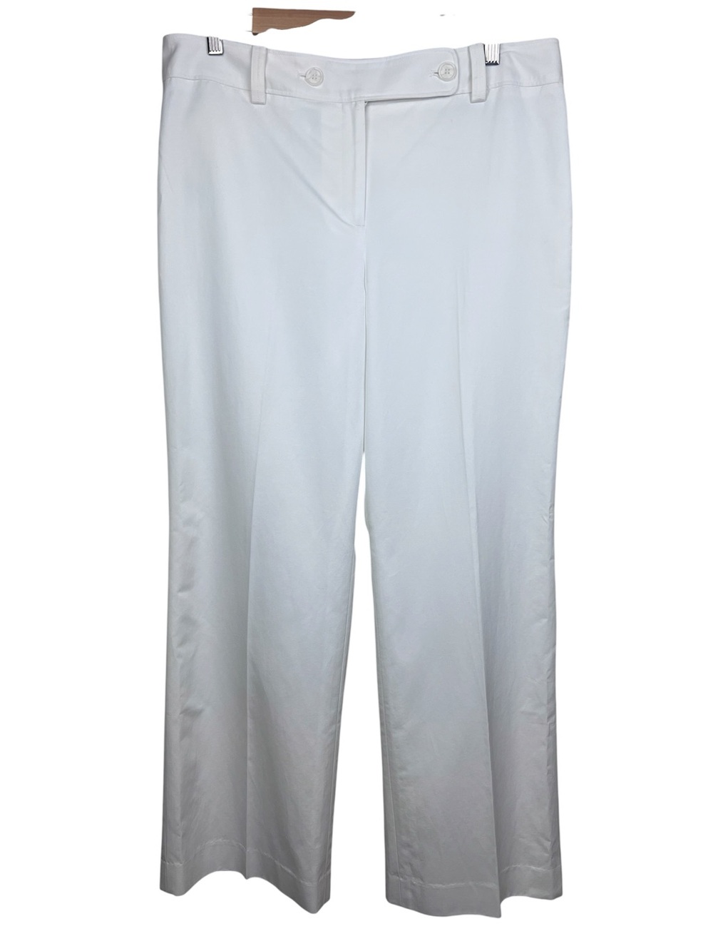 Ann Taylor Signature Fit Straight Trousers Pants White 14 Women’s